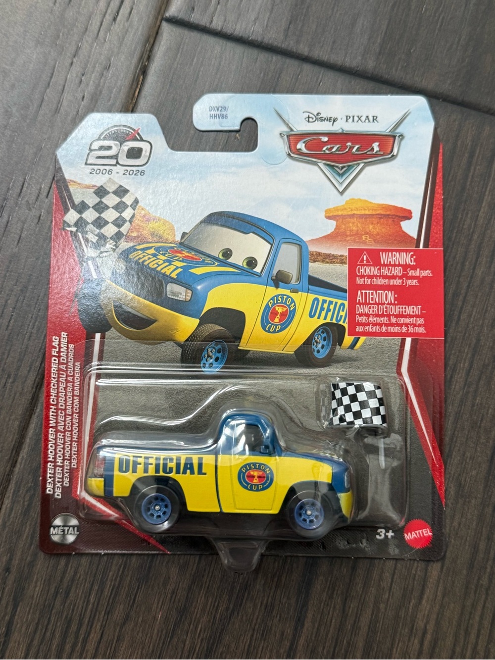 NWT Disney Pixar Cars "Official" Yellow & Blue Die-Cast Toy Truck by Mattel